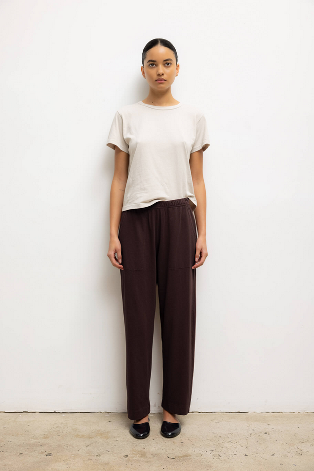 LESET Margo Tapered Pocket Pant - Chocolate