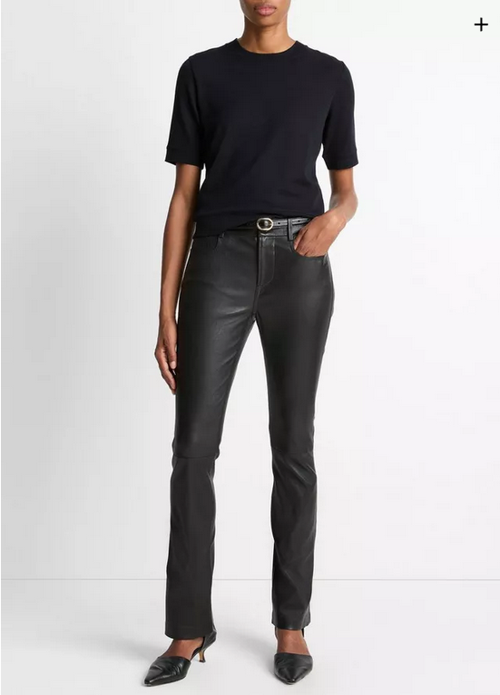 VINCE Wool Shrunken T-Shirt - Coastal Blue