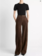 VINCE Suede Mid-Rise Trouser - Deep Espresso