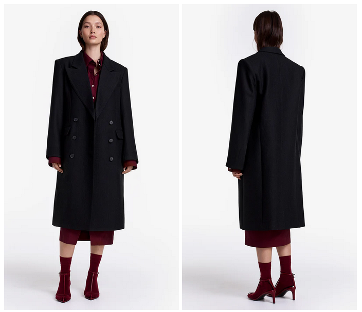 SMYTHE DB Topcoat - Carbon Herringbone