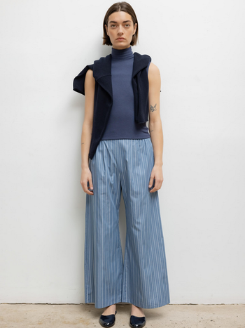 LESET Yoshi Wide Leg Boxer Pant - River Stripe