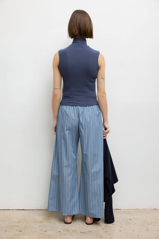 LESET Yoshi Wide Leg Boxer Pant - River Stripe