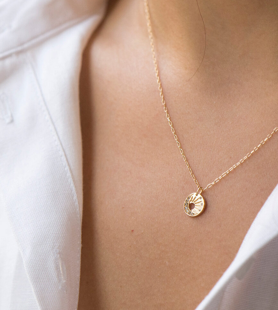CELINE DAOUST Little Sun and Moon Diamond Necklace