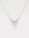 CELINE DAOUST Triangle Emerald and Dangling Diamond Necklace