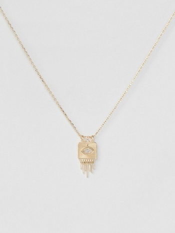 CELINE DAOUST Small Diamond Sunbeams Eye Necklace