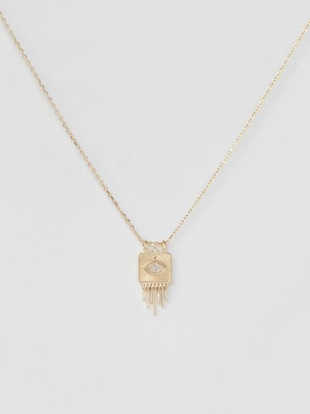 CELINE DAOUST Small Diamond Sunbeams Eye Necklace