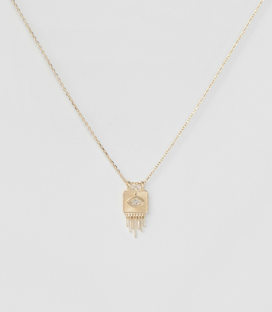 CELINE DAOUST Small Diamond Sunbeams Eye Necklace