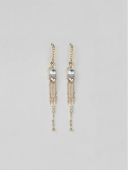 CELINE DAOUST Moonstone and Diamond Fringe Earrings