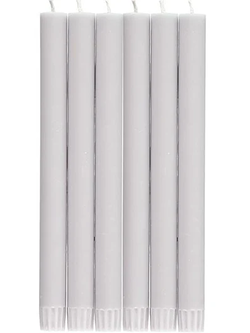 BRITISH COLOUR STANDARD Eco Dinner Candle Set of 6 - Gull Grey
