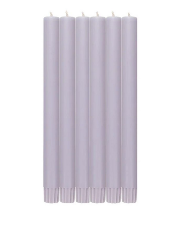 BRITISH COLOUR STANDARD Eco Dinner Candle Set of 6 - Verbena Mauve