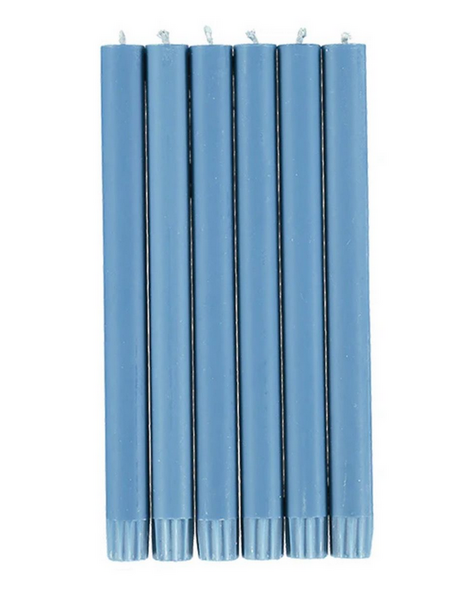 BRITISH COLOUR STANDARD Eco Dinner Candle Set of 6 - Medici Blue
