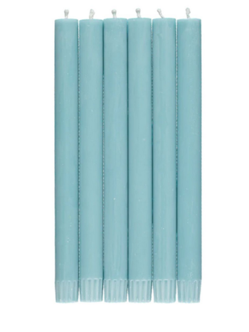 BRITISH COLOUR STANDARD Eco Dinner Candle Set of 6 - Powder Blue