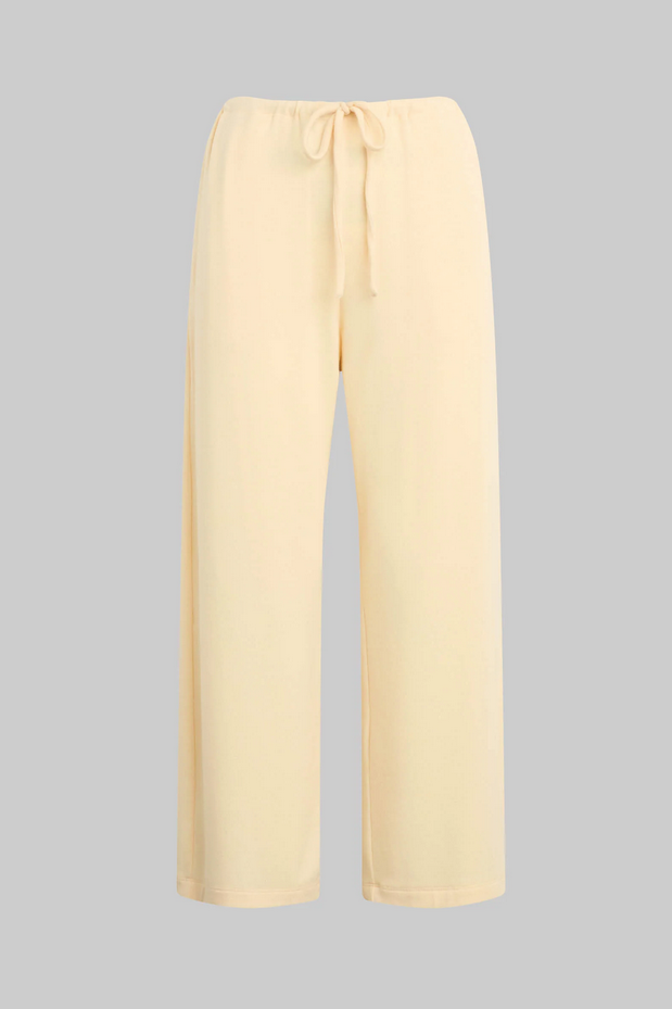 LESET Lauren Crop Drawstring Pant - Vanilla