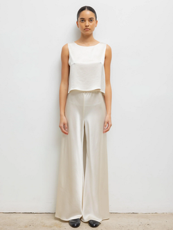 LESET Barb Bias Pant - Creme