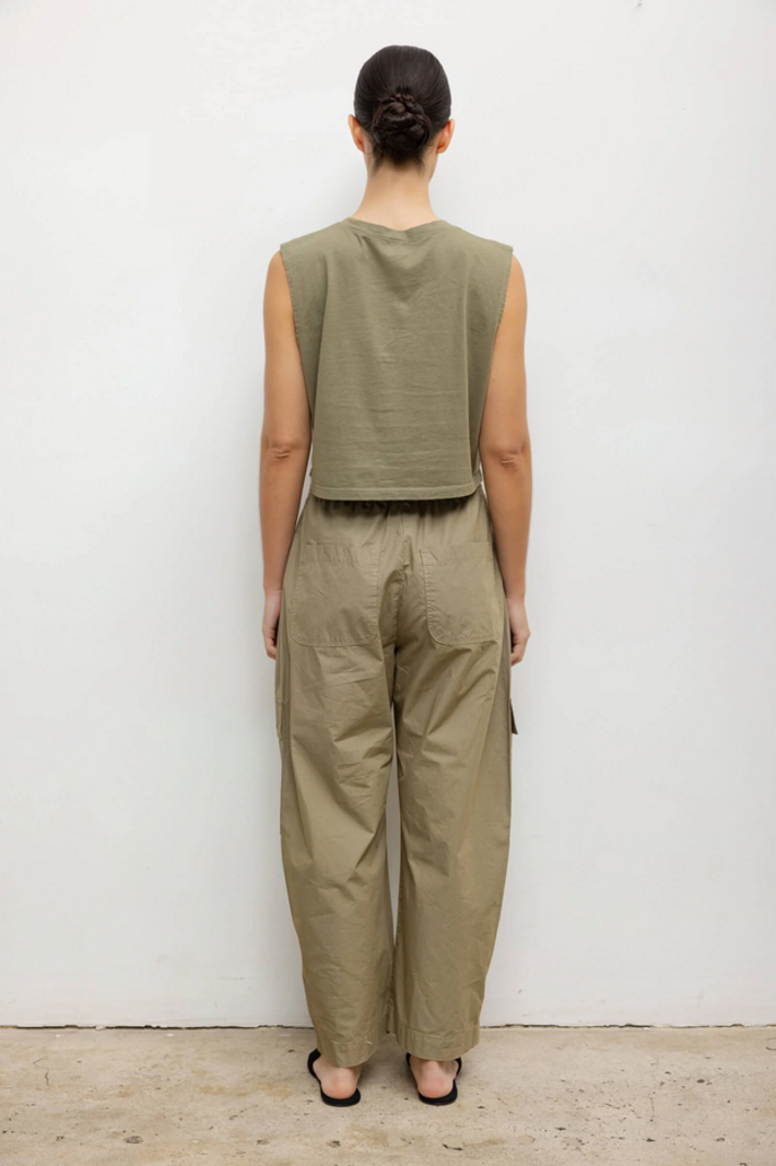 LESET Margo Sleeveless Henley - Cypress