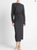 VINCE Draped-Waist Wool Blend Midi Skirt - Dark Heather Grey