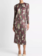VINCE Lilac-Print Micro-Pleated Satin Skirt - Dark Bordeaux