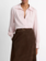 VINCE Smocked Silk-Blend Long-Sleeve Blouse - Balletto