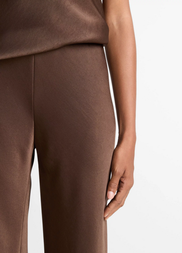 VINCE Fluid Satin Bias Pant - Espresso