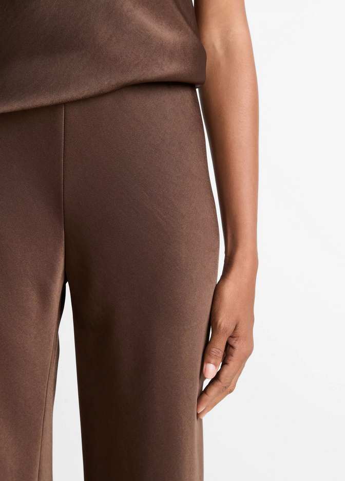 VINCE Fluid Satin Bias Pant - Espresso
