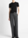 VINCE Italian Jaspe Pintuck High-Waist Wide-Leg Pant - Medium Heather Grey