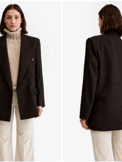 SMYTHE DB Peaked Lapel Blazer - Tobacco