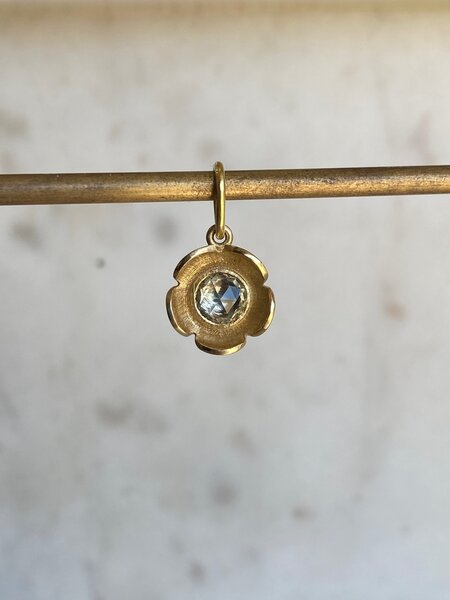 ERICA MOLINARI 14K Rosecut Sapphire Flower Charm