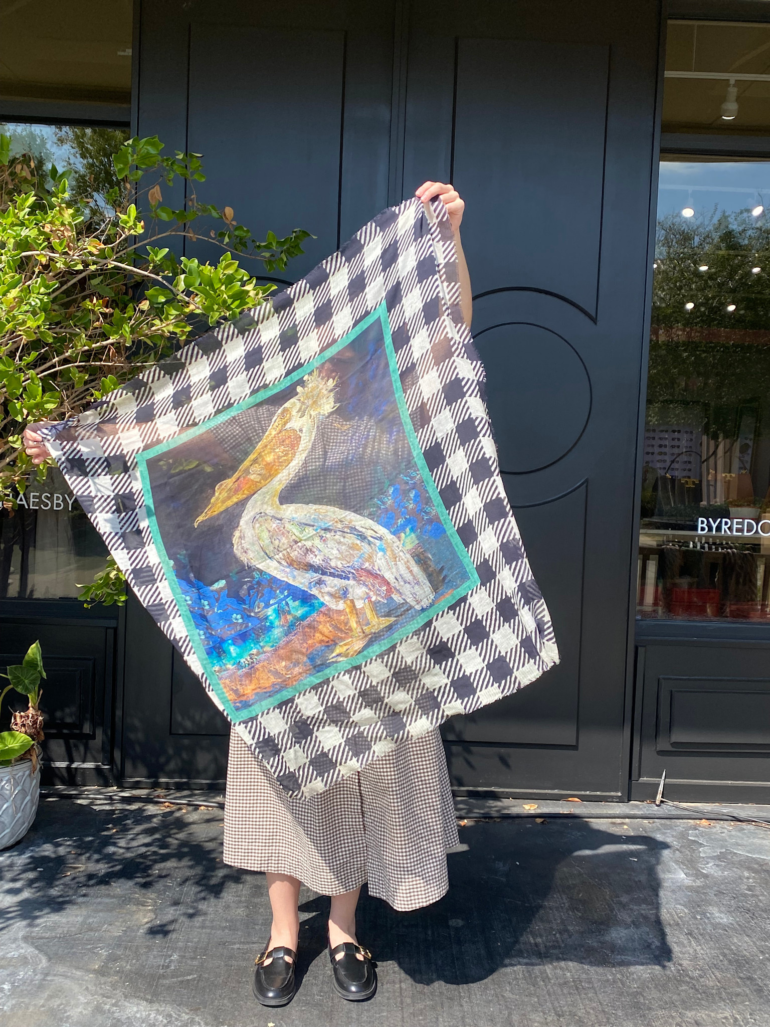 KIM BULLEN 38" Modal Scarf - Checkered Revival