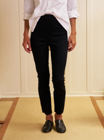 FRANK & EILEEN Derry Illusion Pants - Black Denim