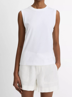 VINCE Crew Neck Muscle Tee - Optic White