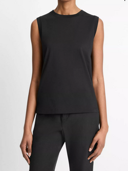 VINCE Crew Neck Muscle Tee - Black