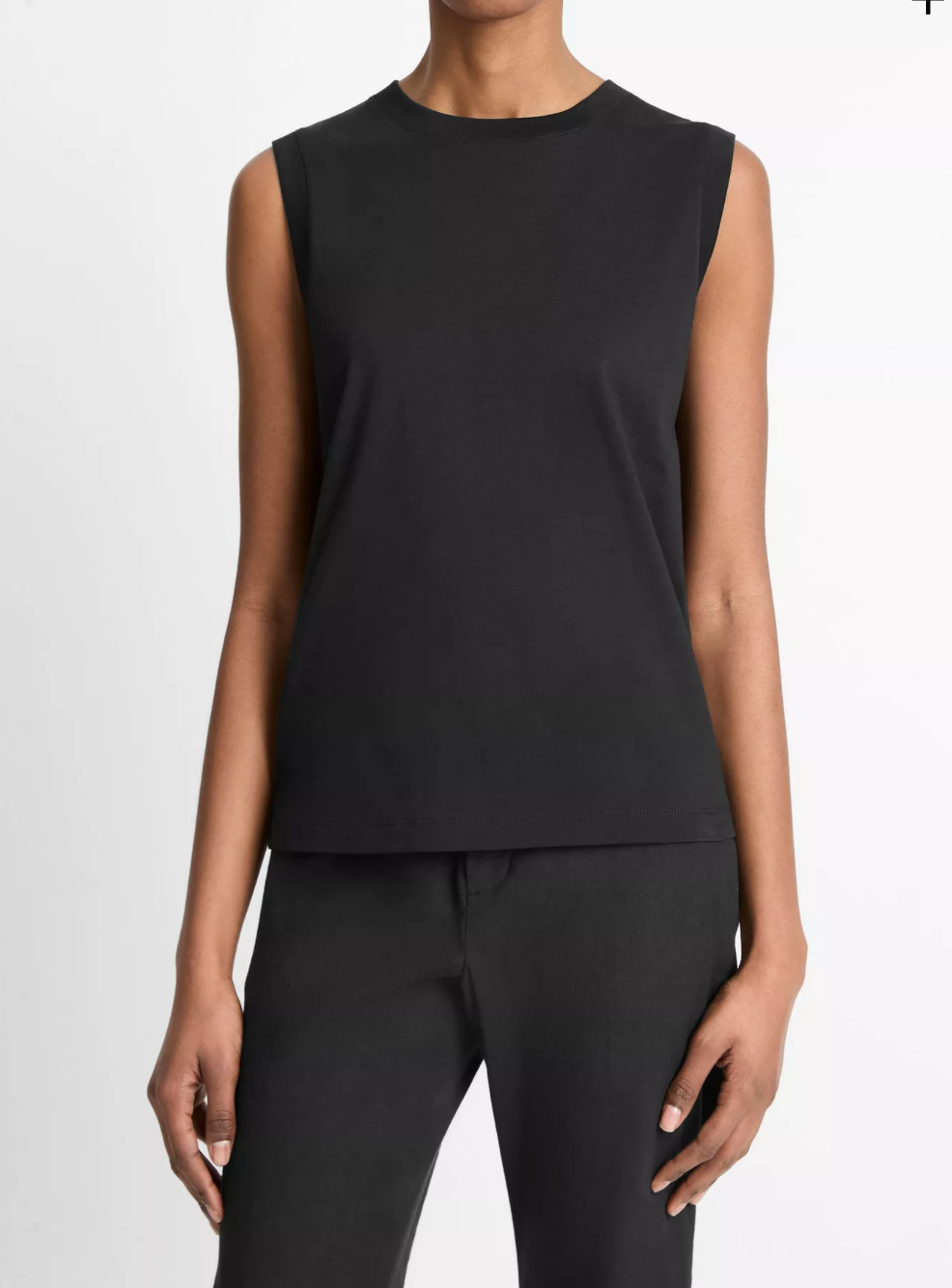 VINCE Crew Neck Muscle Tee - Black