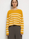 LESET Zoe Breton Stripe Crew Sweater - Mustard/Vanilla