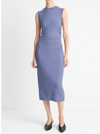 VINCE Sleeveless Gathered Waist Dress -