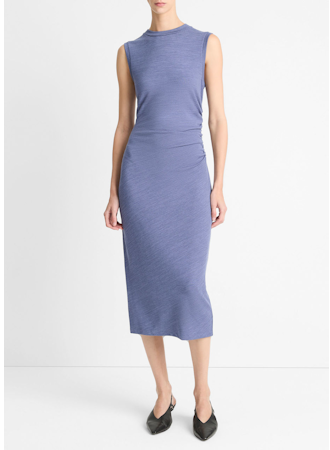 VINCE Sleeveless Gathered Waist Dress -