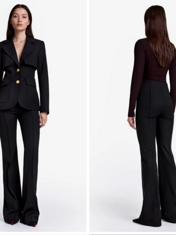 SMYTHE Pintuck Flare Pant - Black