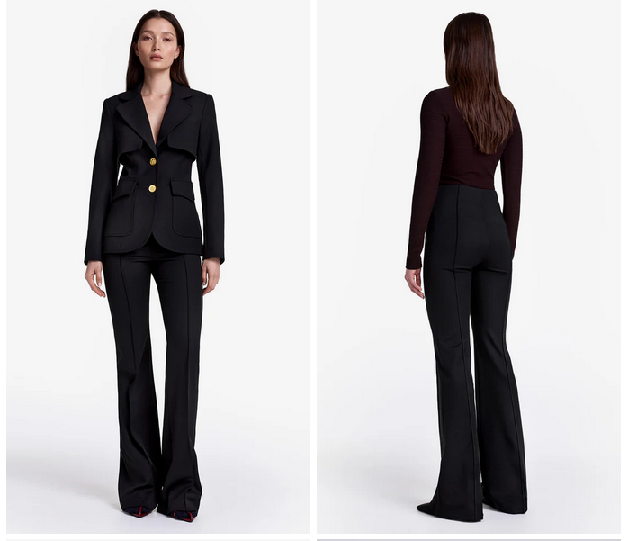 SMYTHE Pintuck Flare Pant - Black