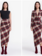 SMYTHE Asymmetrical Skirt - Garnet Plaid