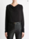 VINCE Matte Jersey Cowl-Neck Top - Black