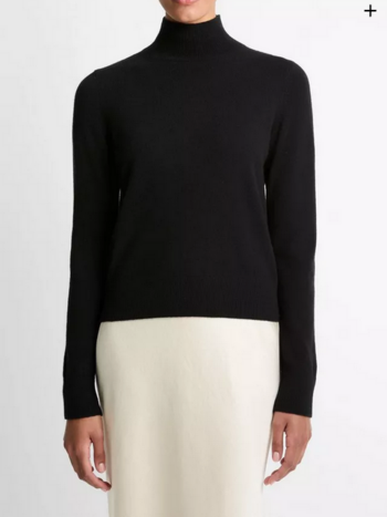 VINCE Cashmere Turtleneck Sweater - Black