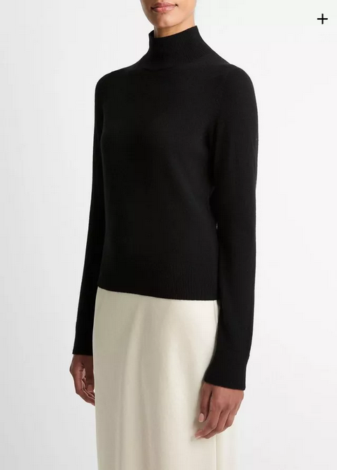 VINCE Cashmere Turtleneck Sweater - Black