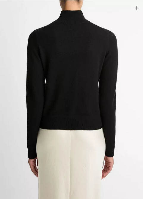VINCE Cashmere Turtleneck Sweater - Black