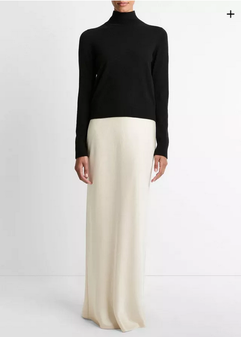 VINCE Cashmere Turtleneck Sweater - Black