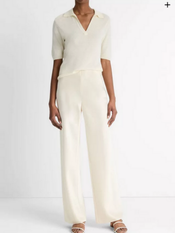VINCE Fluid Satin Bias Pant - Bona