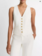 VINCE Sculptural Fitted Vest - Off White