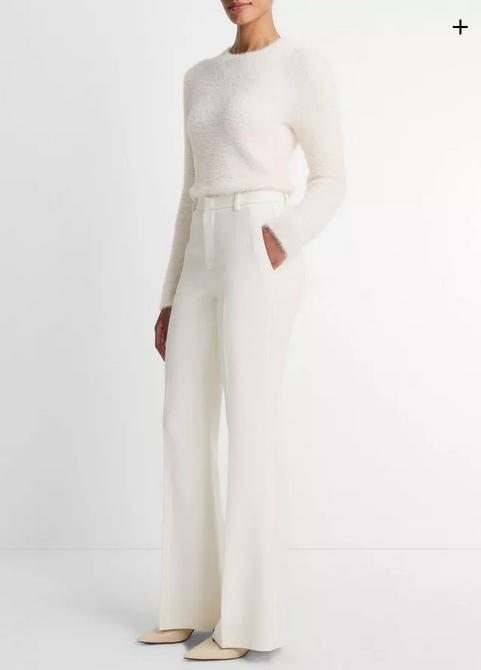 VINCE Sculptural Flare Trouser - Off White