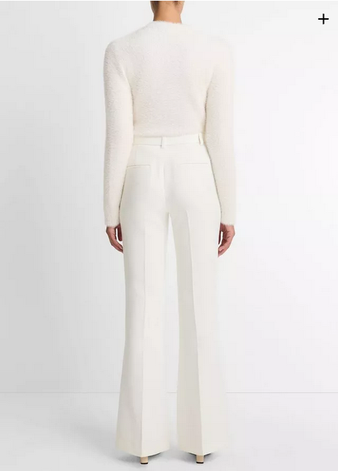 VINCE Sculptural Flare Trouser - Off White