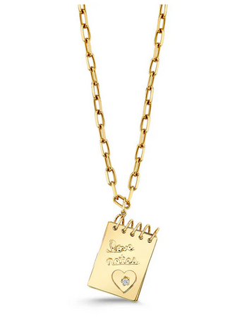 SYDNEY EVAN Love Note Charm Necklace