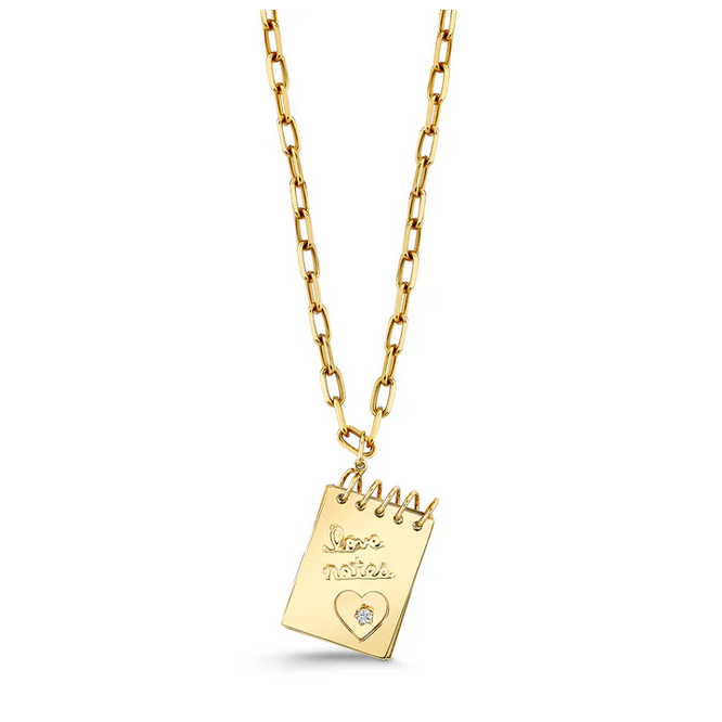 SYDNEY EVAN Love Note Charm Necklace