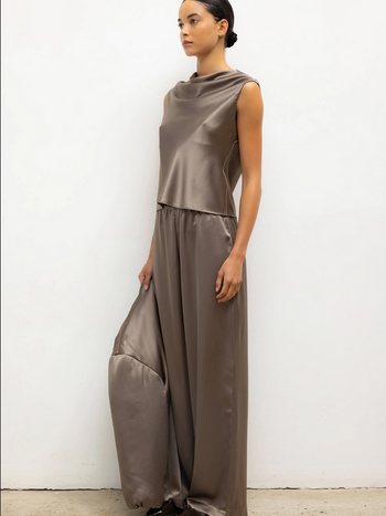 LESET Barb Wide Leg Pant - Taupe